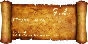 Fürjes Laura névjegykártya